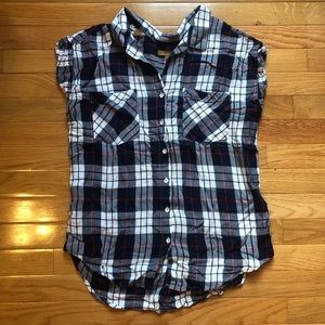 Plaid Button-Up Shirt
